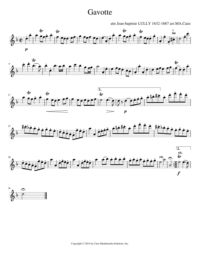 gavotte-sheet-music-for-clarinet-in-b-flat-solo-musescore