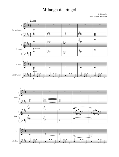Milonga del angel – Astor Piazzolla Milonga del ángel