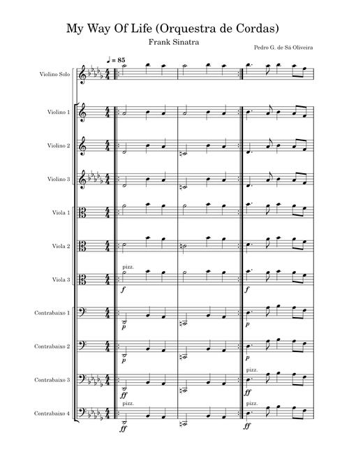 My Way Of Life – Frank Sinatra – Orquestra de Cordas
