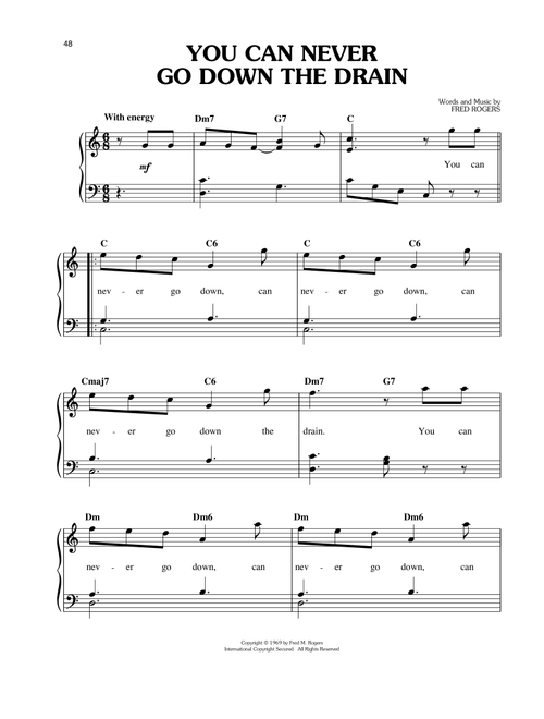 You Can Never Go Down The Drain - Mister Rogers (Easy Piano)