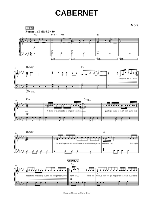 Cabernet - Mora (Piano)
