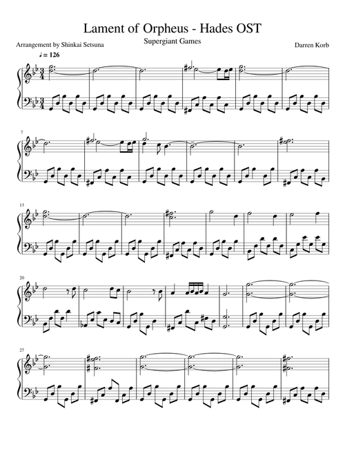 Lament of Orpheus - Hades OST