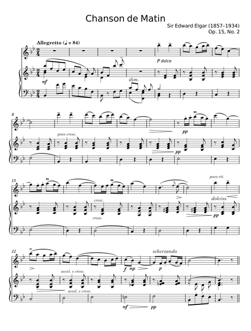 Chanson de Matin - Sir Edward Elgar