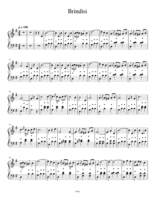 BRINDISI FROM "LA TRAVIATA." – Misc tunes Brindisi