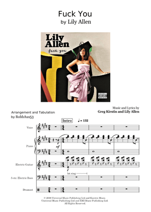 Fuck You - Lily Allen Sheet Music for Piano (Piano Duo) | MuseScore.com