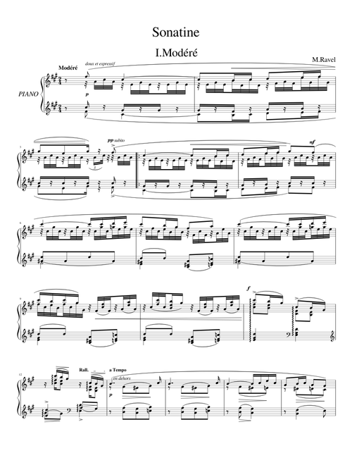 Sonatine (M.Ravel, M.40)