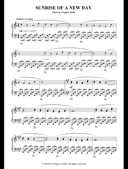 Sunrise of a new day - Virginio Aiello (Piano Solo)