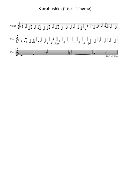 Korobeiniki/Korobushka (Tetris Theme)