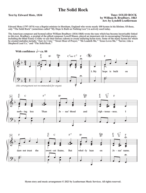 The Solid Rock (Arr. Lyndell Leatherman) - Parkway Worship Ministry (Piano-Vocal-Guitar (Piano Accompaniment))