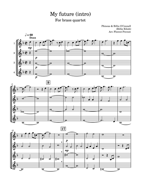 My Future (Arr. Florent Provost) - Billie Eilish (Brass Ensemble)