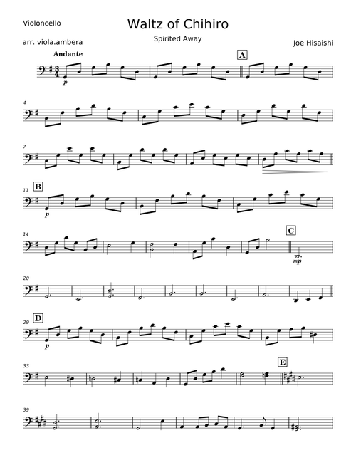 Waltz Of Chihiro - Joe Hisaishi