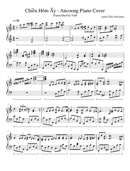 Chiều Hôm Ấy - Ancoong Piano Cover