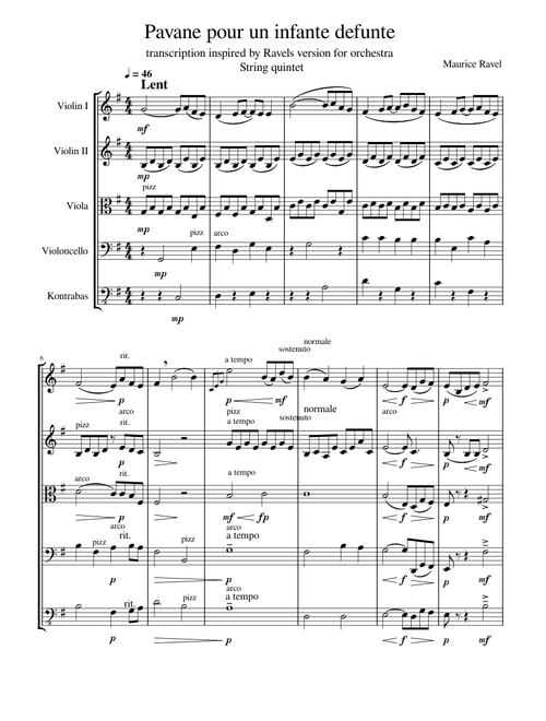 PAVANE POUR UN INFANTE DÉFUNTE – Maurice Ravel