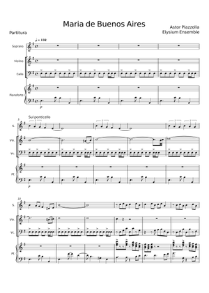 Maria de Buenos Aires - Astor Piazzolla Sheet Music for Cello