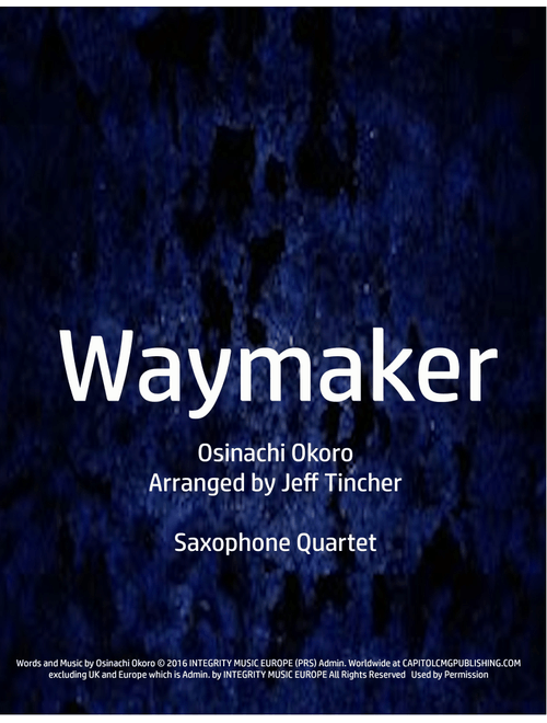 Way Maker (Arr. Jeff Tincher) - Sinach (Woodwind Ensemble)