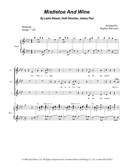 Mistletoe And Wine (Arr. Stephen DeCesare) - Cliff Richard (Piano Vocal)