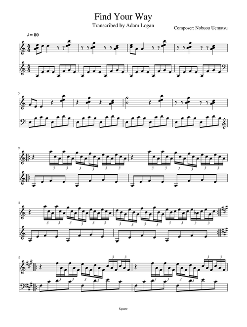 FF8 sheet music by emanuelevatte | Play, print, and download in