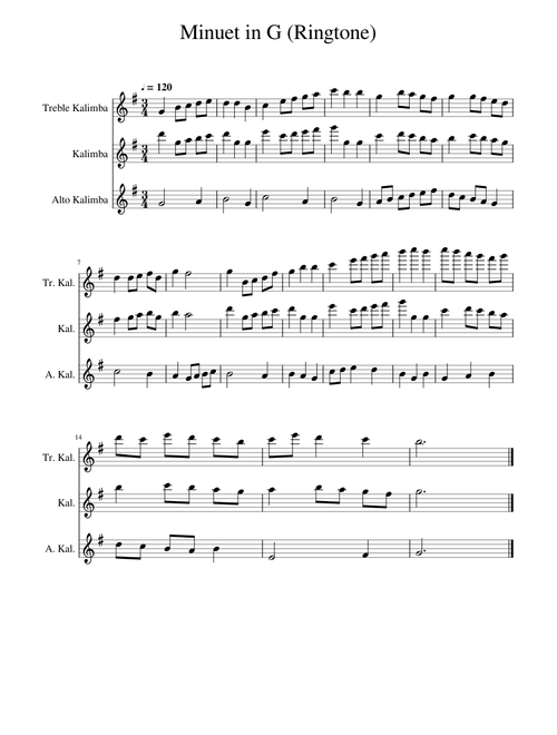 Minuet in G Ringtone