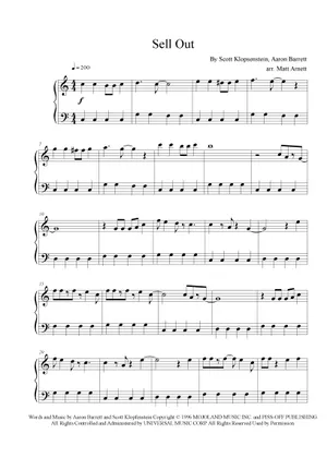 Sell Out Sheet Music with Chords for Trombone, Vocals, Saxophone alto, Trumpet in b-flat & more instruments (Jazz Band) | MuseScore.com Sell Out Sheet Music with Chords for Trombone, Vocals, Saxophone alto, Trumpet in b-flat & more instruments (Jazz Band) | MuseScore.com