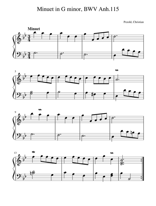 Pezold, Christian - BWV Anh.115