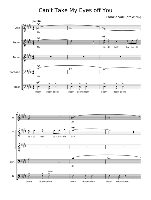 Can 't Take My Eyes Off Of You - Frankie Valli