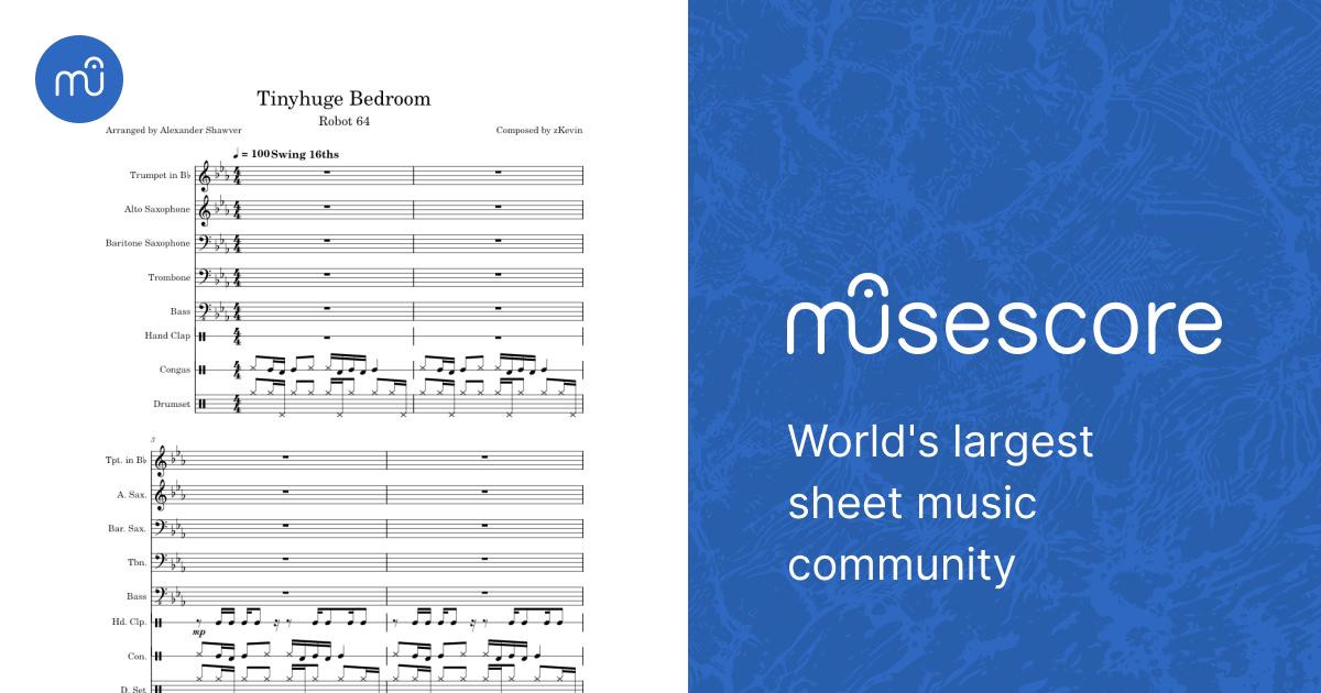 Tinyhuge Bedroom Sheet Music for Trombone, Saxophone alto