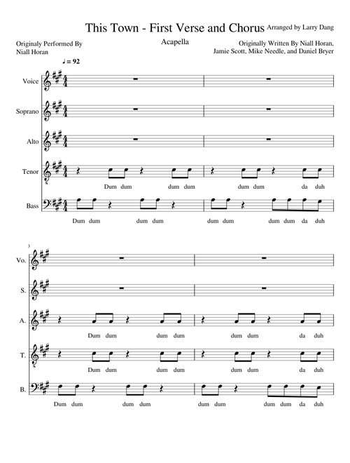 This Town (Acapella - Niall Horan) - First Verse and Chorus