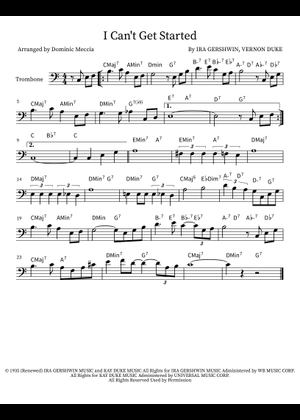 Play Official version of I Can't Get Started With You Sheet Music