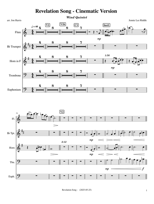Revelation Song (Cinematic Arrangement) Brass and Flute