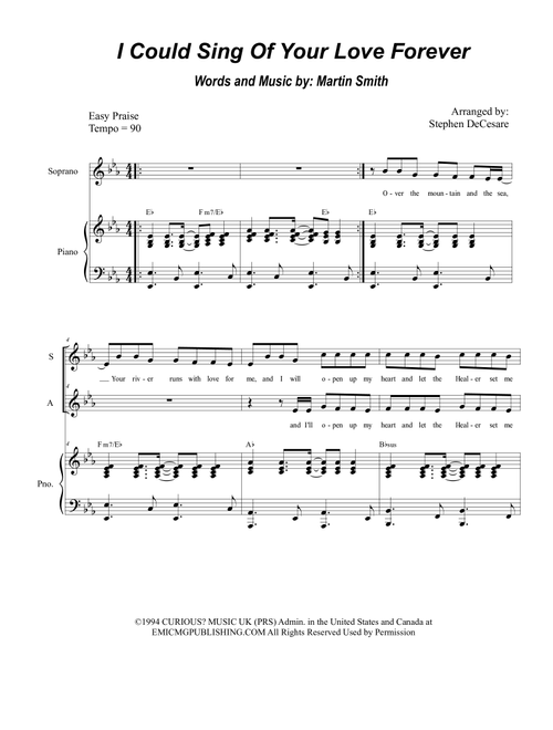 I Could Sing Of Your Love Forever (Arr. Stephen DeCesare) - Delirious? (Vocal Duet)