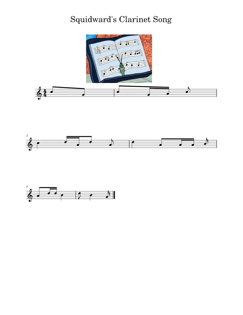 Squidward's Song piano tutorial