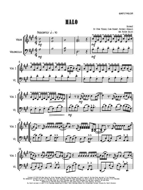 Halo (Arr. Alison Gillies) - Beyonce (Instrumental Duet)