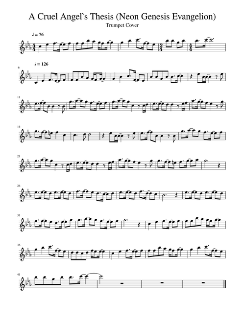 A Cruel Angel`s Thesis (Neon Genesis Evangelion) Trumpet Cover