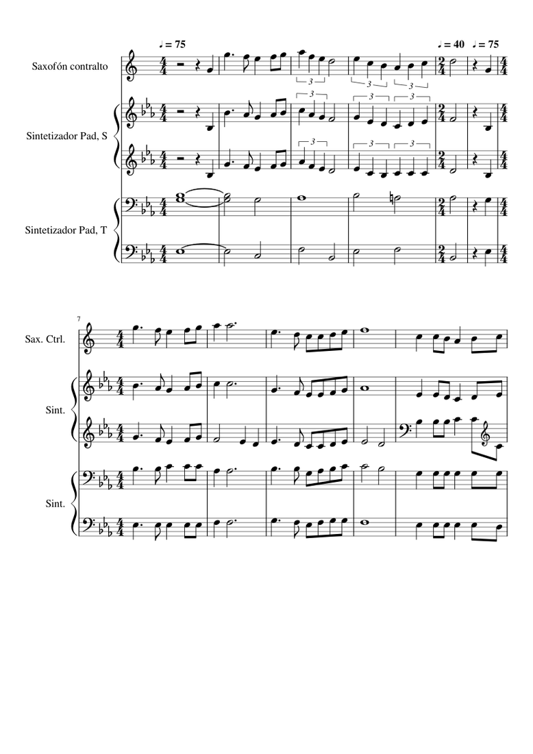 Lujoso Monótono Ser reloj saxo alto copia Sheet music for Saxophone alto, Synthesizer (Mixed  Trio) | Musescore.com