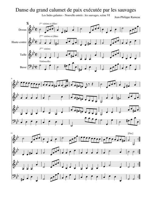 Rameau - Les Indes galantes (Les Sauvages)