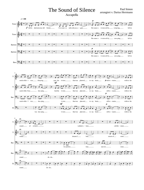 The Sound of Silence (acapella arangement)