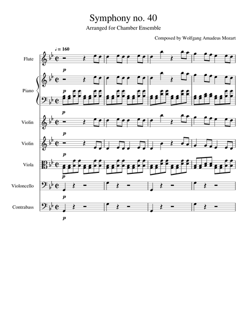 Symphony no. 40 for Chamber Ensemble(WIP)
