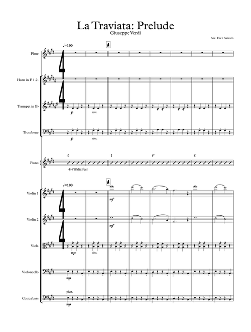 La Traviata: Prelude (Arr. Erez Aviram) - Giuseppe Verdi (Large Ensemble)