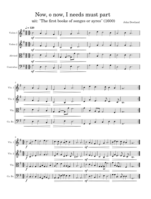 Now, o now, I needs must part - John Dowland