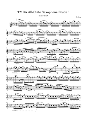Ferling Etude No. 8 – Franz Wilhelm Ferling Study No. 8 in E minor | 48 ...