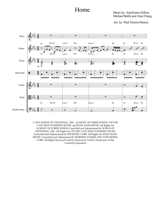 Home (Arr. Paul Greene-Dennis) - Blake Shelton (Large Ensemble)