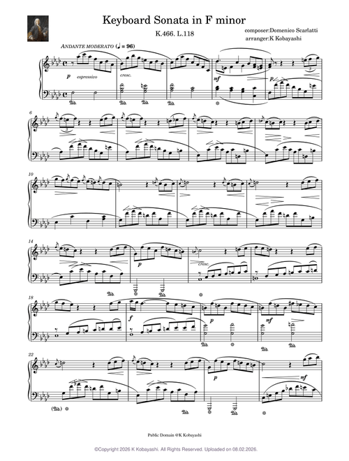 Keyboard Sonata in F minor, K.466 – Domenico Scarlatti