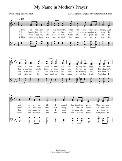 My name in mother’s prayer - E. M. Herndon