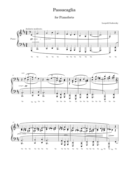 Passacaglia in B minor – Leopold Godowsky