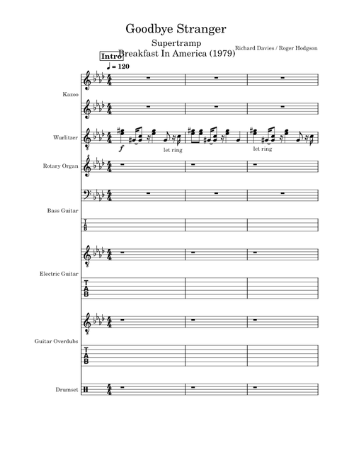 Supertramp - Goodbye Stranger