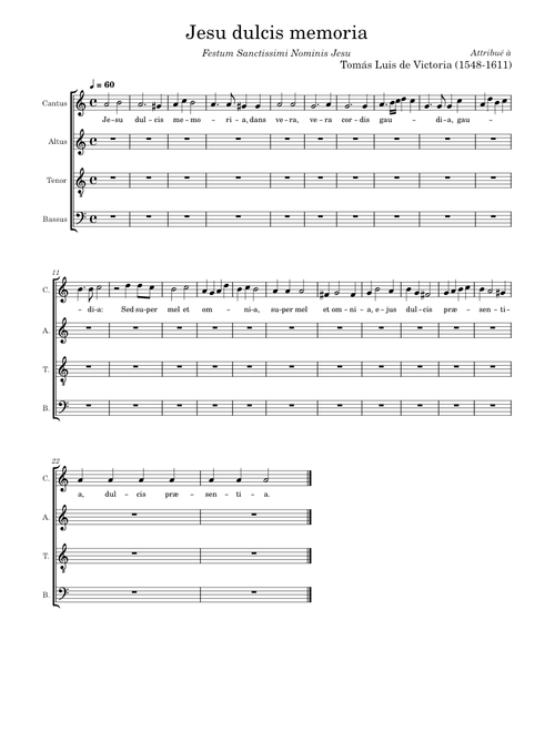 Jesu Dulcis Memoria Soprano