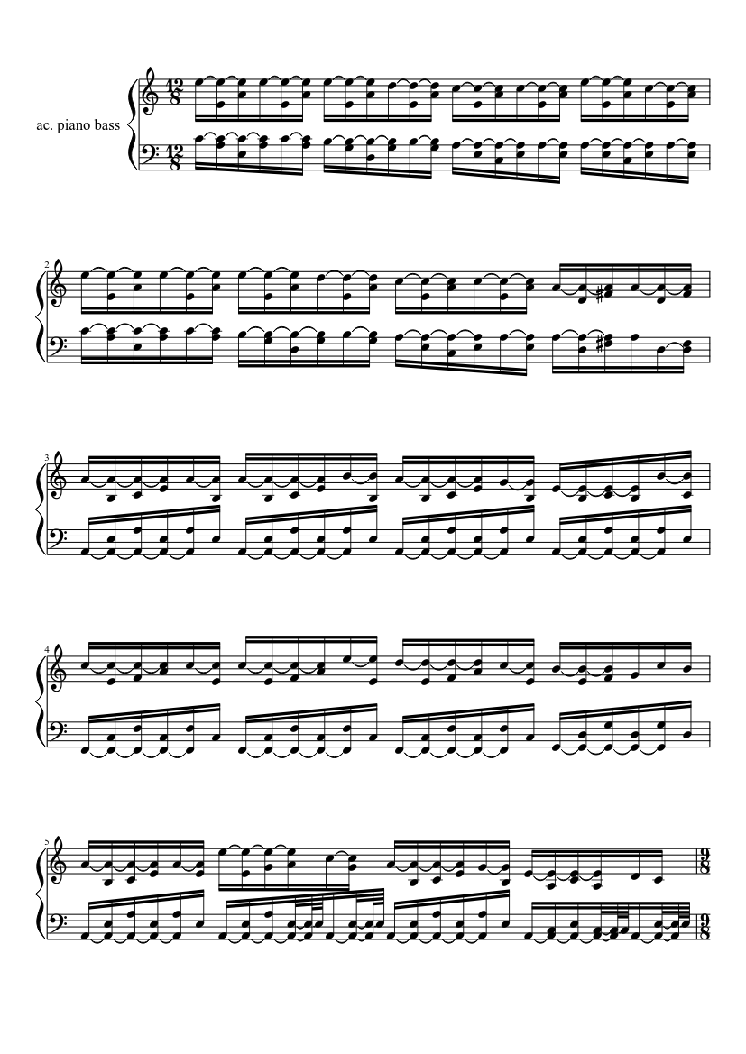 arrojar polvo en los ojos puramente Ardilla The Piano - Michael Nyman Sheet music for Piano (Solo) | Musescore.com