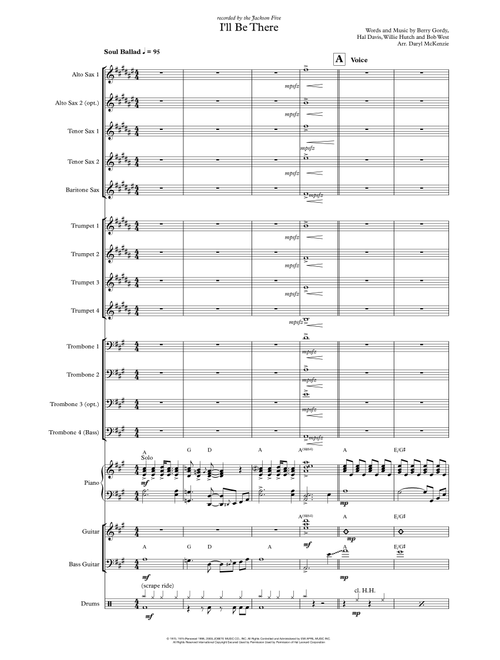 I'll Be There (Arr. Daryl McKenzie) - The Jackson 5 (Small Ensemble)