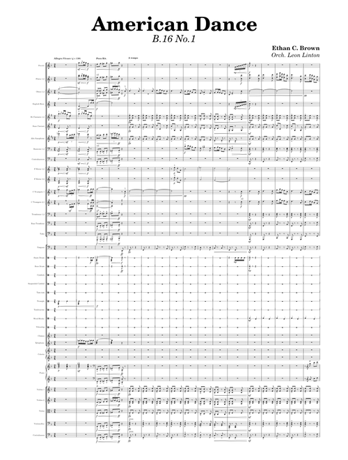 E. C. Brown - AMERICAN DANCE B.16 No.1 (Orch. L. Linton)
