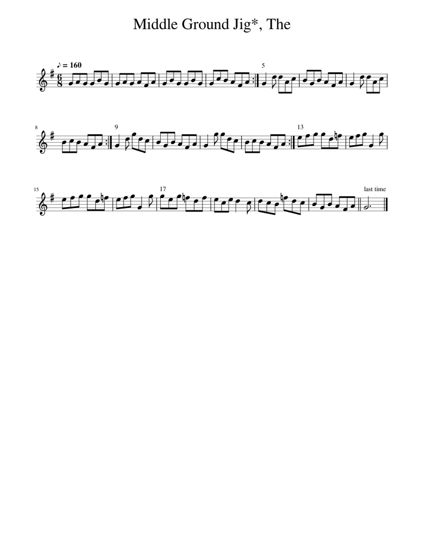 Middle Ground Simple The Middle Ground Jig* Sheet music for Piano (Solo) Easy | Musescore.com